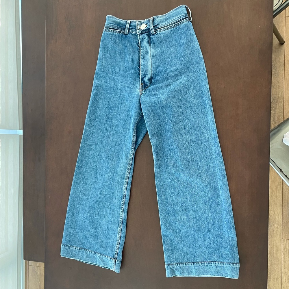 Jesse Kamm Sailor Pants Jeans - Cowboy Blue - HEMMED